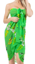 Load image into Gallery viewer, LA LEELA Women&#39;s Sarong Swimsuit Cover Up Summer Beach Wrap 72&quot;x42&quot; Green_L718