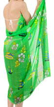 Load image into Gallery viewer, LA LEELA Women&#39;s Sarong Swimsuit Cover Up Summer Beach Wrap 72&quot;x42&quot; Green_L718