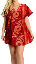Load image into Gallery viewer, la-leela-bikni-swimwear-cover-ups-cotton-batik-loose-dress-girls-osfm-14-18-l-2x-orange_3707