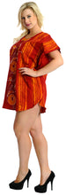 Load image into Gallery viewer, la-leela-bikni-swimwear-cover-ups-cotton-batik-loose-dress-girls-osfm-14-18-l-2x-orange_3707