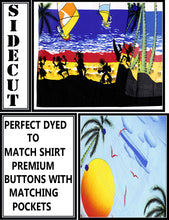 Load image into Gallery viewer, la-leela-shirt-casual-button-down-short-sleeve-beach-shirt-men-aloha-pocket-Shirt-Blue_W70