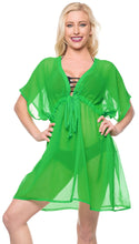 Load image into Gallery viewer, la-leela-chiffon-solid-sundress-girl-cover-up-osfm-16-32-w-5x-parrot-green_943-green_j37
