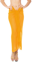 Load image into Gallery viewer, La Leela Women&#39;s Bikini Beach Wrap Hawaiian Sarong Swimming Suit Bathing Pareo Beachwear Valentines Day Dress Cover up Long 78&quot;x42&quot; Yellow 121205