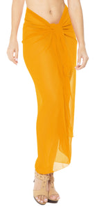 La Leela Women's Bikini Beach Wrap Hawaiian Sarong Swimming Suit Bathing Pareo Beachwear Valentines Day Dress Cover up Long 78"x42" Yellow 121205