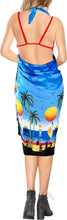 Load image into Gallery viewer, LA LEELA Women&#39;s Swimsuit Cover Up Sarong Pareo Beach Wrap One Size Blue_G364