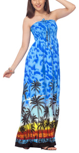 la-leela-soft-printed-beachwear-kaftan-loose-long-top-bright-blue-1528-one-size-blue_g306