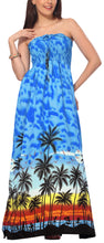 Load image into Gallery viewer, la-leela-soft-printed-beachwear-kaftan-loose-long-top-bright-blue-1528-one-size-blue_g306
