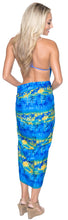 Load image into Gallery viewer, LA LEELA Women Sarong Swimwear Cover-Up Wrap Skirt Plus Size One Size Blue_C773