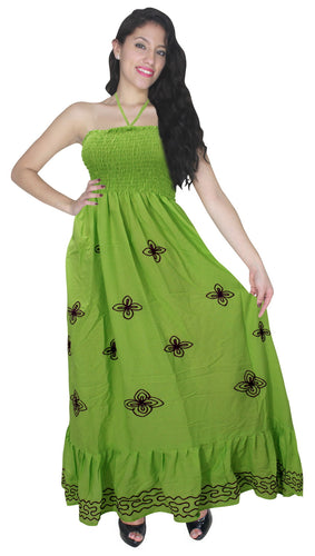 la-leela-evening-beach-swimwear-rayon-solid-party-sundress-tube-dress-parrot-green-2082-one-size