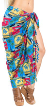 Load image into Gallery viewer, LA LEELA Women&#39;s Turtle Hawaiian Print Long Pareo Sarong Beachwear Wrap Swimsuit Bikini Cover up