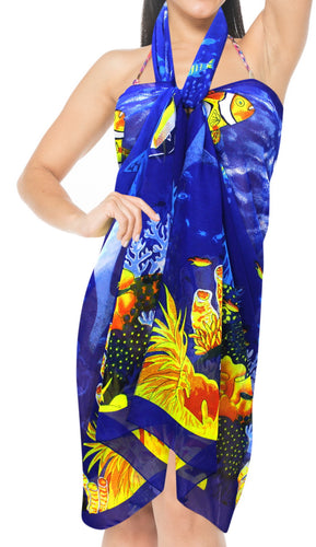 LA LEELA Women's Beach Cover Up Bikini Sarong Swimsuit Wrap 72
