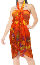 Load image into Gallery viewer, LA LEELA Womens Swim Cover Up Beach Wrap Skirt Hawaiian Sarong 72&quot;x42&quot; Orange_S840