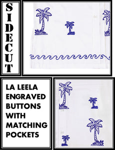 LA LEELA Men's Aloha Hawaiian Shirt Short Sleeve Button Down Casual Beach Party