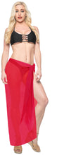 Load image into Gallery viewer, La Leela Women&#39;s Hawaiian Bikini Beach Wrap Sheer Sarong Swimming Bathing suit Beachwear Swim Dress Pareo Cover up Long 78&quot;X42&quot;  Pink 122597