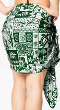 Load image into Gallery viewer, la-leela-likre-swimwear-casual-pareo-women-sarong-printed-72x21-green_346-green_m94