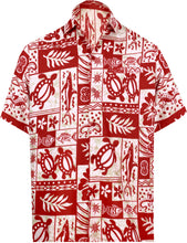 Cargar imagen en el visor de la galería, la-leela-shirt-casual-button-down-short-sleeve-beach-shirt-men-aloha-pocket-Shirt-Ghost White_W129