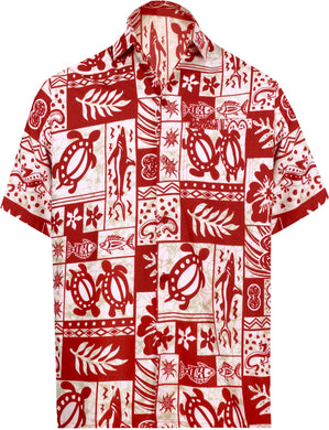la-leela-shirt-casual-button-down-short-sleeve-beach-shirt-men-aloha-pocket-Shirt-Ghost White_W129