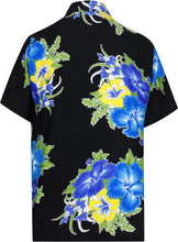 Load image into Gallery viewer, la-leela-shirt-casual-button-down-short-sleeve-beach-shirt-men-aloha-pocket-Blue_W319