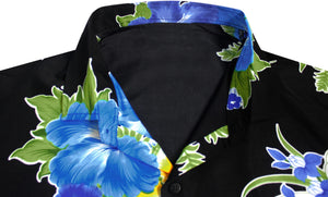 la-leela-shirt-casual-button-down-short-sleeve-beach-shirt-men-aloha-pocket-Blue_W319
