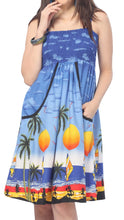 Load image into Gallery viewer, la-leela-likre-short-tube-dress-swim-womens-blue_k714-osfm-2-16w-xs-1x-blue_k714