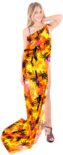 Load image into Gallery viewer, LA LEELA Women Bathing Suit Bikini Swimwear Beach Cover Up One Size Orange_K655