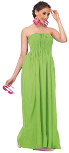 la-leela-evening-beach-swimwear-rayon-solid-swimsuit-tube-dress-midi-parrot-green-2105-one-size