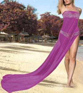 La Leela Women's Bikini Beach Wrap Hawaiian Sarong Swimming Suit Bathing Pareo Beachwear Valentines Day Dress Cover up Long 78"x42" Pink 122955