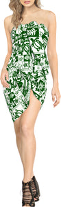 LA LEELA Women's Swimsuit Cover Up Sarong Pareo Beach Wrap One Size Green_J213