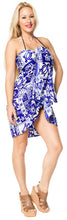 Load image into Gallery viewer, LA LEELA Women&#39;s Swim Cover Up Beach Wrap Skirt Hawaiian Sarong One Size Blue_J210