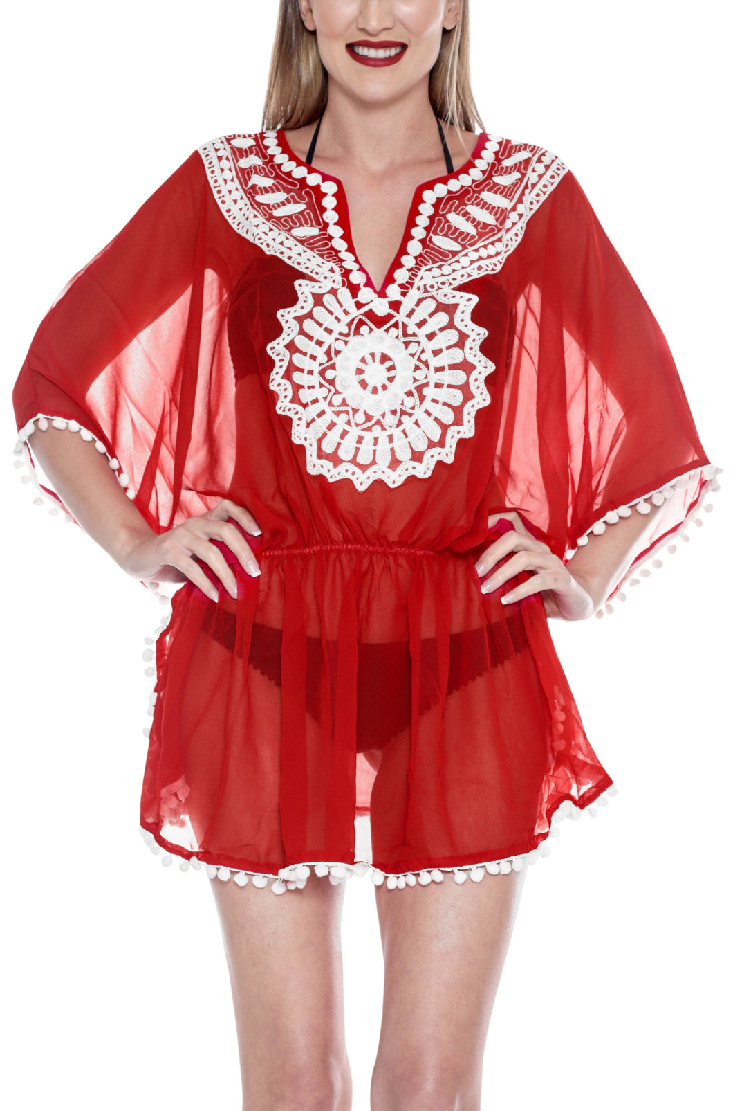 la-leela-womens-kaftan-nightgown-beachwear-bathing-suit-cover-up-style-dress   OSFM 8-16W [M- 1X] 122970