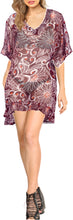 Load image into Gallery viewer, LA LEELA Women Plus Size Chiffon Beach Cover Up Maternity Swimsuit US 8-14 Maroon_J166