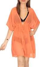 Load image into Gallery viewer, La Leela Sheer Lightweight 5 oz Chiffon Cover up Kaftan Dress Women One Size