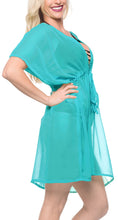 Load image into Gallery viewer, la-leela-bikni-swimwear-chiffon-solid-beach-tunic-cover-up-osfm-14-24-l-3x-blue_870