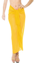 Load image into Gallery viewer, La Leela Women&#39;s Bikini Beach Wrap Hawaiian Sarong Swimming Suit Bathing Pareo Beachwear Valentines Day Dress Cover up Long 78&quot;x42&quot; Yellow 123119