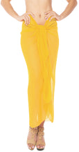 Load image into Gallery viewer, La Leela Women&#39;s Bikini Beach Wrap Hawaiian Sarong Swimming Suit Bathing Pareo Beachwear Valentines Day Dress Cover up Long 78&quot;x42&quot; Yellow 123119