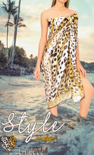 Load image into Gallery viewer, LA LEELA Women&#39;s Beach Cover Up Sarong Swimsuit Coverup Pareo 72&quot;x42&quot; Brown_G415