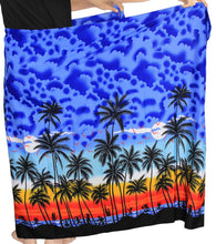 Load image into Gallery viewer, la-leela-men-sarong-soft-light-printed-swimsuit-pareo-towel-boys-72x42-royal-blue_3075
