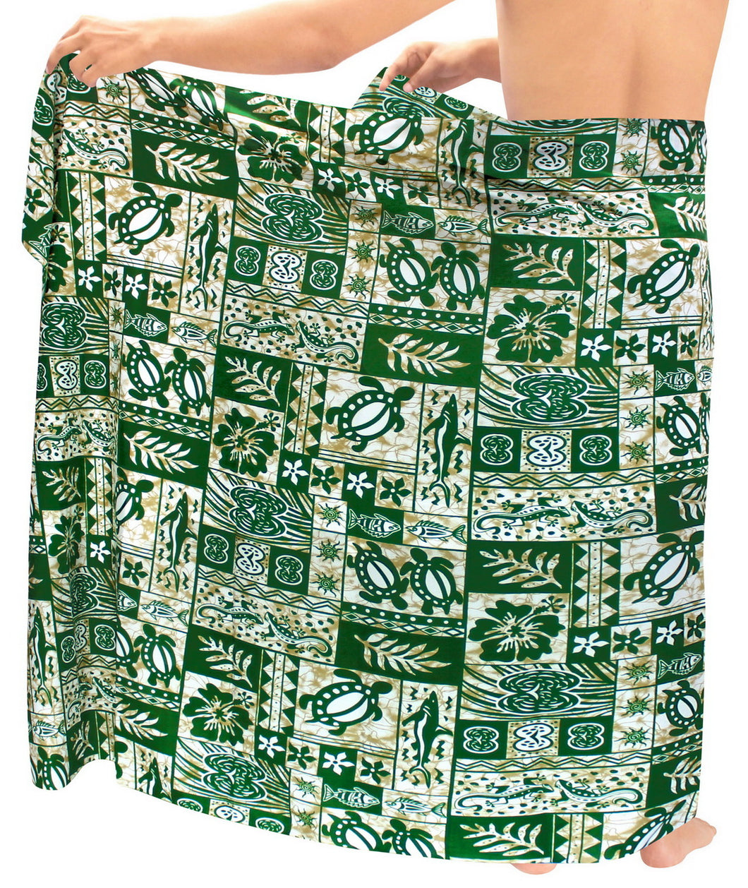 LA-LEELA-Men's-Boho-Shawl-Beach-Towels-Sarong-Wrap-Cover-Up-One-Size-Green_F334