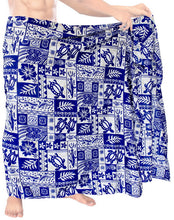 Load image into Gallery viewer, la-leela-men-sarong-soft-light-printed-beach-pareo-bath-mens-wrap-72x42-royal-blue_2659