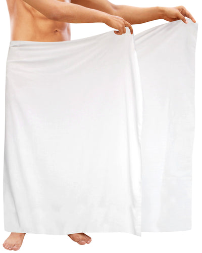LA LEELA Rayon Solid Casual Bathing Beach Swimsuit Mens Wrap 78