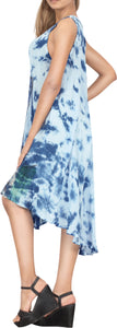 Women's Caftan Cover up Rayon Plus MAXI DRESS Cover Up Hand Tie Dye Tank Butterf