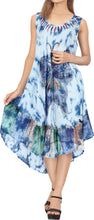 Load image into Gallery viewer, Women&#39;s Caftan Cover up Rayon Plus MAXI DRESS Cover Up Hand Tie Dye Tank Butterf
