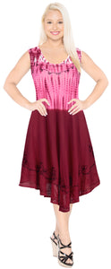 LA LEELA Women's Plus Size A Line House Wear Dresses L-XL Raspberry-AC1025