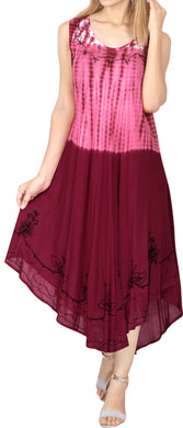LA LEELA Women's Plus Size A Line House Wear Dresses L-XL Raspberry-AC1025