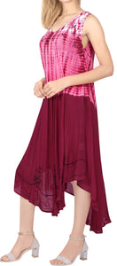 LA LEELA Women's Plus Size A Line House Wear Dresses L-XL Raspberry-AC1025