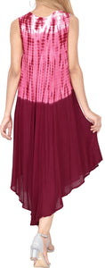 LA LEELA Women's Plus Size A Line House Wear Dresses L-XL Raspberry-AC1025