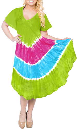 la-leela-casual-dress-beach-cover-up-rayon-tie-dye-hawaiian-beach-top-length-knee-stretchy-osfm-14-20-l-2x-parrot-green_3644