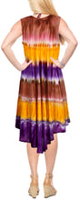 Load image into Gallery viewer, LA LEELA Rayon Tie Dye Maxi Wedding Designer Casual DRESS Beach Cover upes Violet_T793