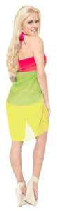 La Leela Women's Bikini Beach Wrap Hawaiian Sarong Swimming Suit Bathing Pareo Beachwear Dress Cover up Long 68"x42" Yellow 123958