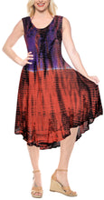 Load image into Gallery viewer, la-leela-rayon-tie-dye-beach-halter-casual-dress-beach-cover-upes-long-digital-violet_576-plus-size